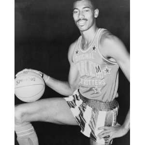   portrait, wearing uniform of Harlem Globetrotters