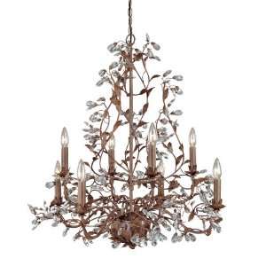  Laura Ashley HFRY0863 Freya 8 Light Chandelier, Weathered 