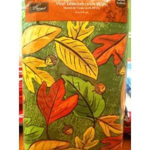  Round Autumn Leaves Tablecloth 70in