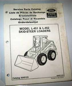 New Holland L 451 L 452 Skid Loader Parts Catalog book  