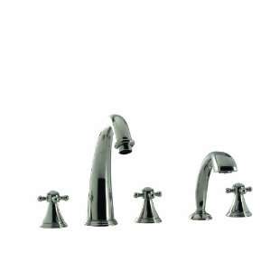 Santec 2255CX14 Gunmetal Gray Kriss Triple Handle Roman Tub Valve and 