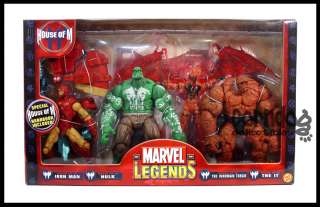 Marvel Legends Box Set Toy Biz House of M Hulk Iron Man Inhuman Torch 