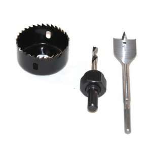 Door Lock Installation Kit with 2 1/8 Hole Saw and Mandrel High 