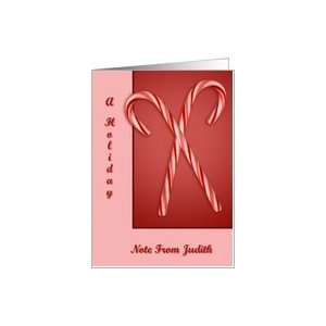  Double Candy Cane, A Note Holiday From Card Health 