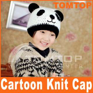 Cartoon Cap panda Handmade Wool knit Children Hat H1555  