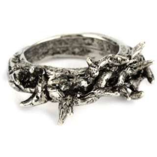 CHRISHABANA Crown of Thorns Oxidized Silver Plated Brass Ring 