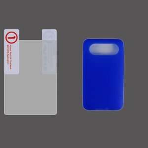  HTC HD7 Blue soft sillicon skin case With Crystal Clear LCD Screen 