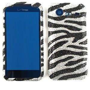   Rhinestone / Bling Clear Zebra HARD PROTECTOR COVER CASE / SNAP ON