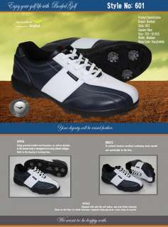 NEW Bonfeel Mens Golf Shoes 601 navy/white US Size9  