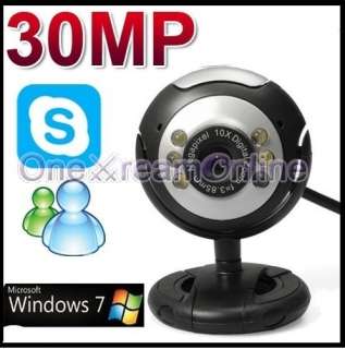 PC Laptop Computer USB 30M HD Webcam Web Cam Camera+Microphone Mic For 
