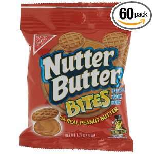 Nabisco Nutter Butter Bite Cookies, 1.75 Ounce Units (Pack of 60)