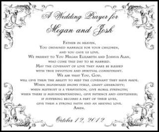 110 Personalized Wedding Prayer Cards  