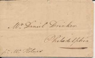   Letter 8/13/1801 per ship William Holmes Georgetown South Carolina