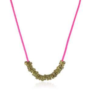Vanessa Mooney Gold and Pink Firefly Necklace