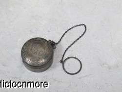   EDWARDIAN STERLING SILVER CHATELAINE OPERA PURSE MIRROR COMPACT HANGER