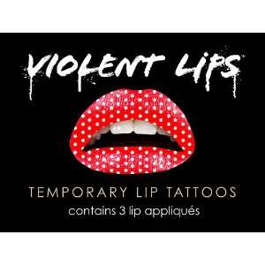  Violent Lips   The Red Polka   Set of 3 Temporary Lip 