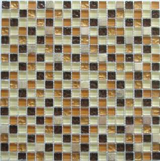 Mosaic Tiles Glass & Stone Bath Kitchen Backsplash GS04  