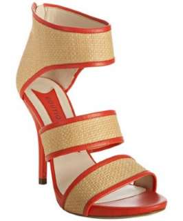 Boutique 9 red raffia Joanna platform sandals   