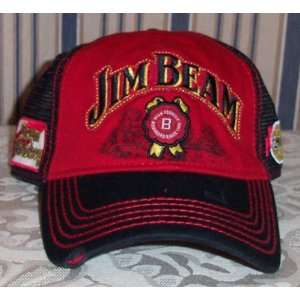 JIM BEAM Twill Patch Embroidered Screen Print Baseball Cap HAT Adult 