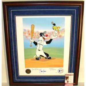 NEW Randy Johnson SIGNED Framed Looney Tunes Litho JSA   Framed MLB 