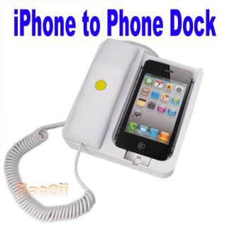   Cell Phone Telephone Earphone Dock Station 3.5mm Plug For iPhone 4
