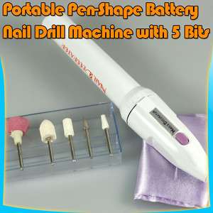 Battery Acrylic Nail Art Manicure Drill Tools +Bit 151  
