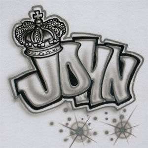 Airbrush T shirt Custom Graffiti Name w/Crown #400  