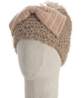 Grace Hats beige Kaylee bow detail hat  