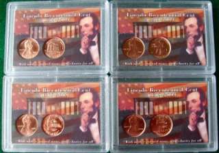 2009 P/ D UNC LP1 4 LINCOLN 8 COIN SET IN CUSTOM CASES  