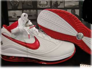 Nike Air Max Lebron VII NFW White Red Sneakers Mens Size 7.5  