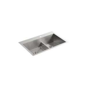  Kohler K 3839 1 NA Vault Smart Divide Offset Kitchen Sink 