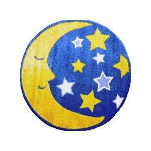  Fun Shapes High Pile Moon & Stars Space Rug Size Round 2 