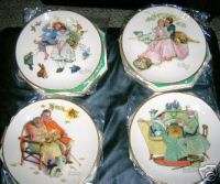 NORMAN ROCKWELL 1973 FOUR SEASONS PLATES PLATE 1955  