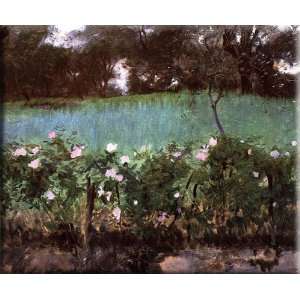 Landscape with Rose Trellis 16x13 Streched Canvas Art by Sargent, John 