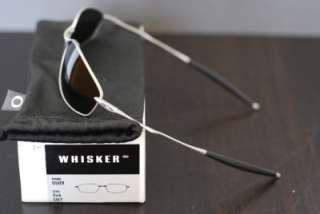 NEW Oakley Whisker Sunglasses Silver with Dark Grey Lens 05 716 Free 
