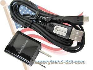 OEM Samsung Wall Home Charger + USB Data Cable for Galaxy Prevail SPH 