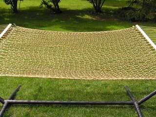 Extra Large Deluxe 2 Person Brown Cotton Rope Hammock  
