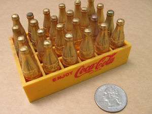 Vintage  Miniature CASE with BOTTLES Coca Cola  NICE  