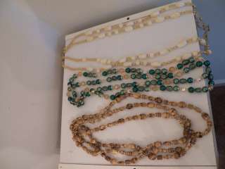   Crystal 2 3 & 4 Strand Vintage Costume Necklaces Japan Marked  