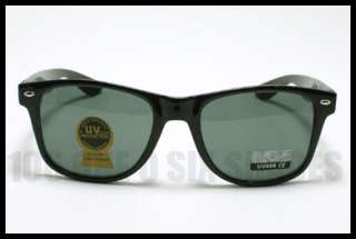 Nerd Sunglasses Old School 80s Vintage Retro Glass Lens BLACK New 