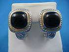 striking 18k and sterling silver onyx greg anthony ear $ 195 00 time 
