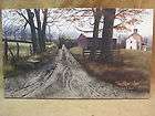 Old Country Road Canvas Painted Sign Decor Farm Barn  