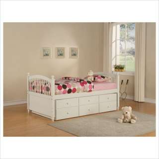Powell Furniture May Twin Size Pure White Bed 081438213095  