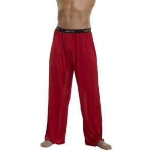  Pants Knit Silk Red Extra Large