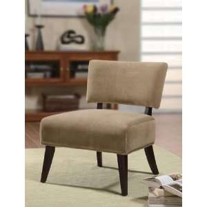  Oversized Tan Fabric Accent Chair