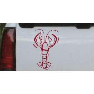 Lobster Animals Car Window Wall Laptop Decal Sticker    Red 18in X 27 