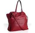 valentino red leather pleated bow detail shoulder bag
