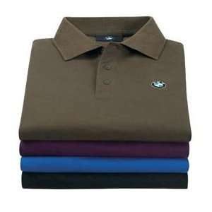  BMW Mens Short Sleeve Pima Polo   WINE   Size Small 