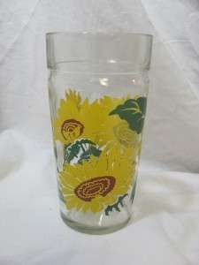 Vintage Sunflower Peanut Butter Glass  