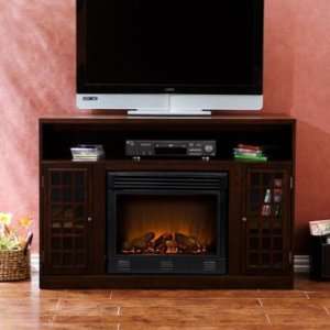  Narita Media Console with Electric Fireplace   Glazed Pine 